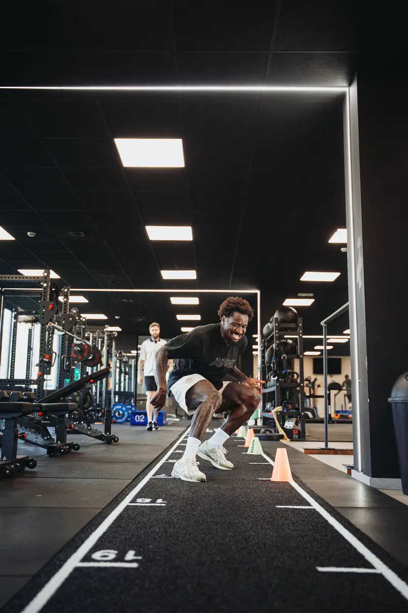 Change-of-direction work on the indoor track