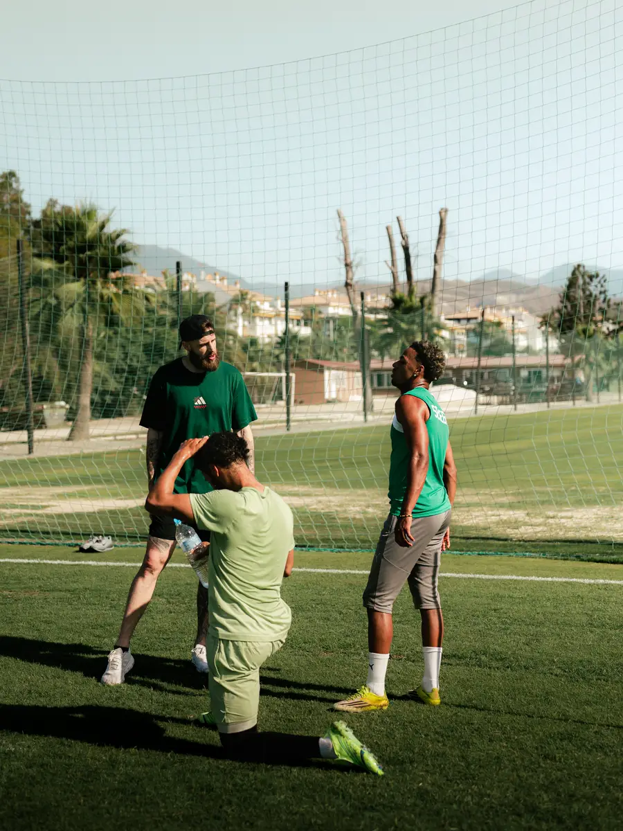 Outdoor session during a training camp