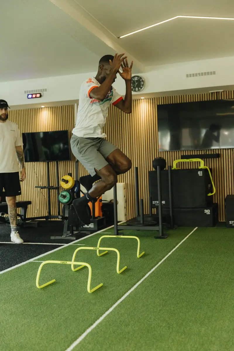 Plyometric work over hurdles